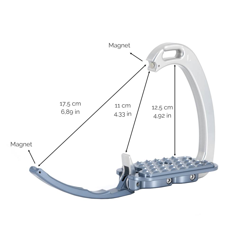 Silver/Black Safety Stirrups R911