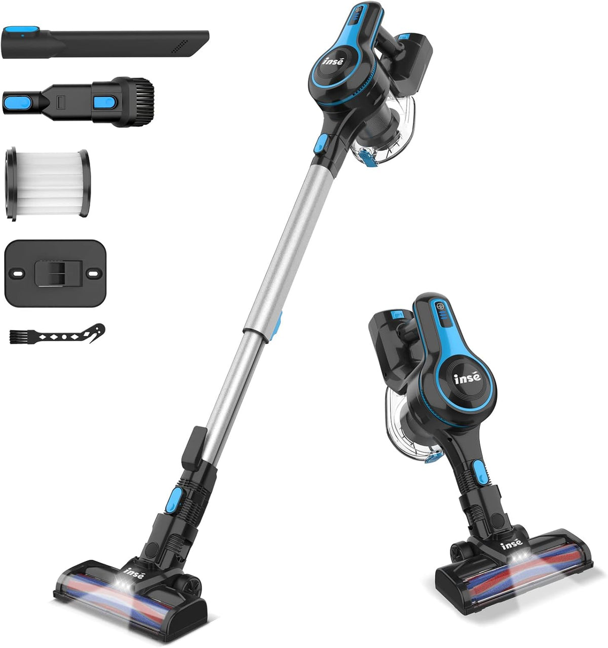Cordless 6-in-1 Stick Vacuum Cleaner with 2200 mAh Battery, 45 Mins Runtime O701084