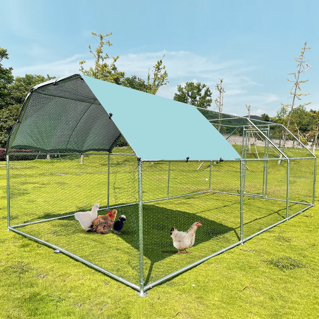 Extra Large Walk in Metal Chicken Coop 9x18ft C361
