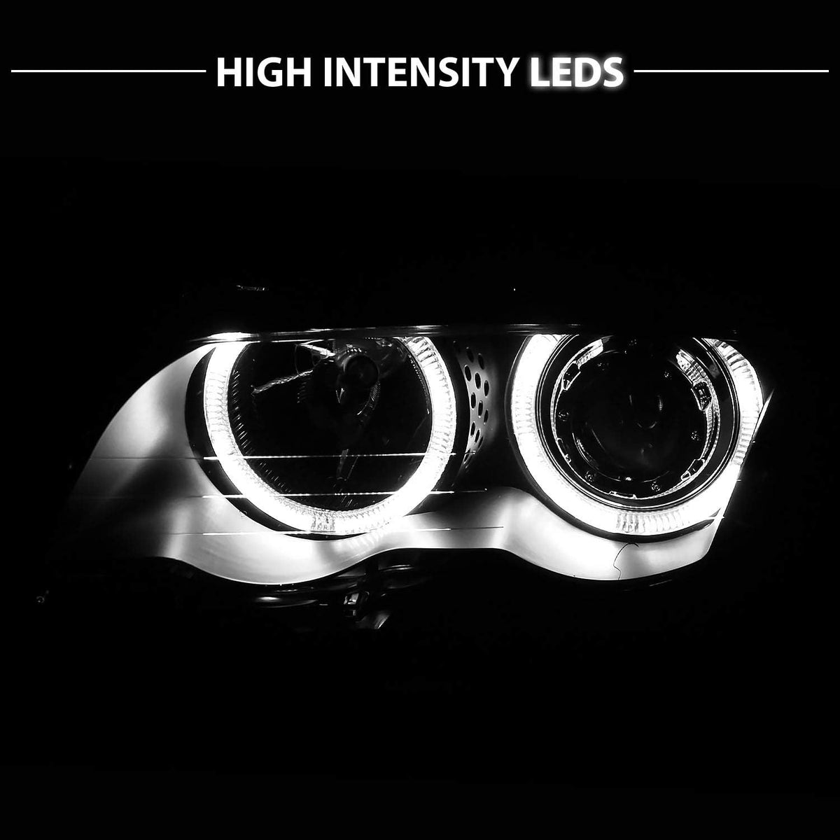 Black Projector Headlights for BMW 3 Series E46 4 Door D4431