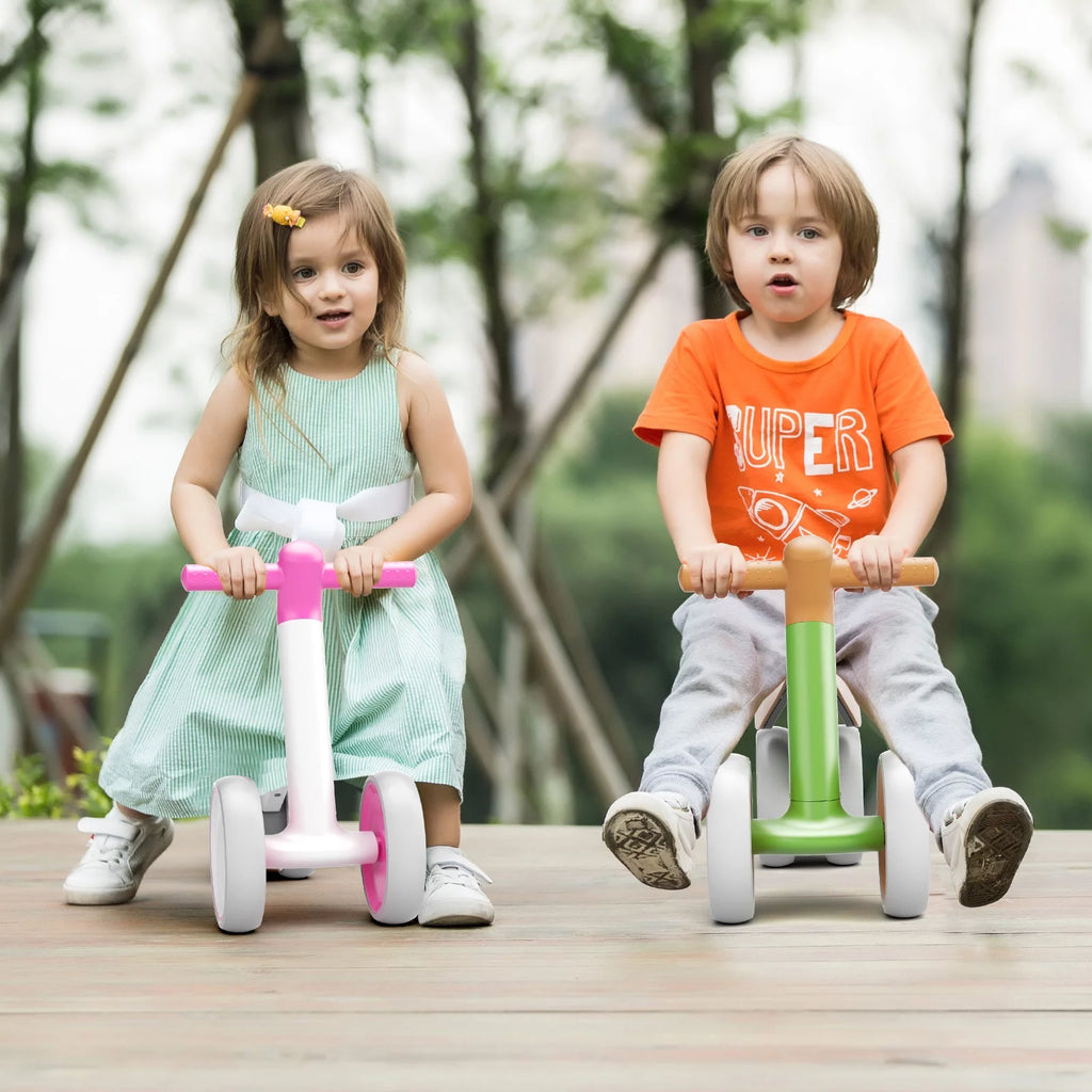 White 4 Wheels Baby Balance Bike Z637