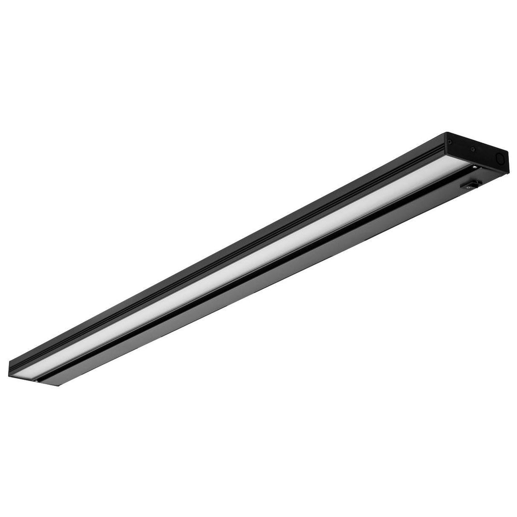 40 in. Hardwired Slim LED Under Cabinet Light Fixture Black F661794
