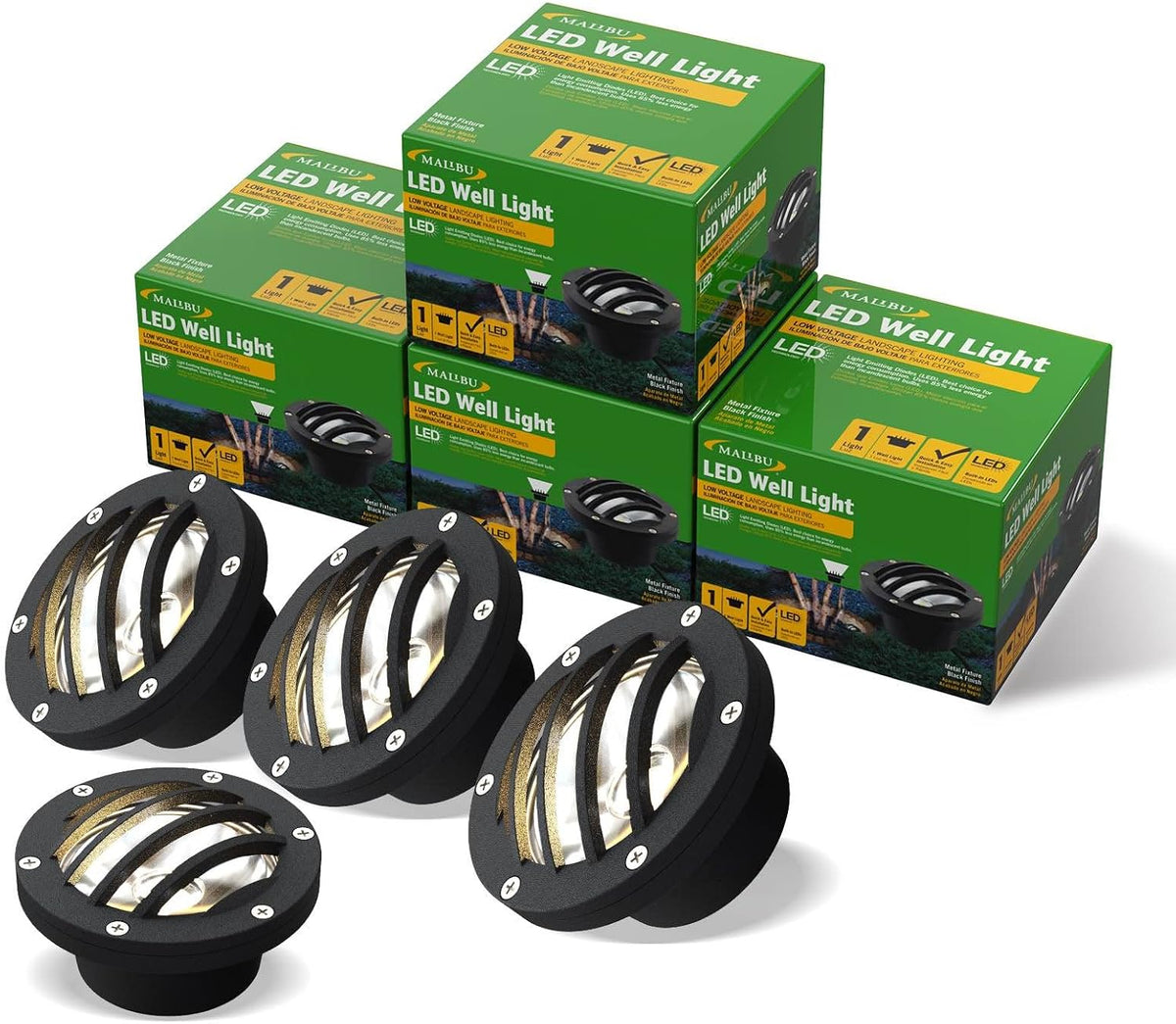 4 Pack LED Low Voltage Landscape Well Light B684