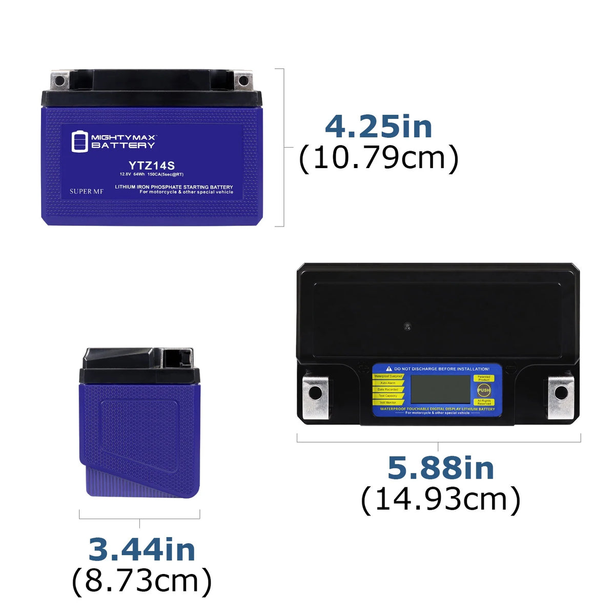 YTZ14S Lithium Replacement Battery Z174