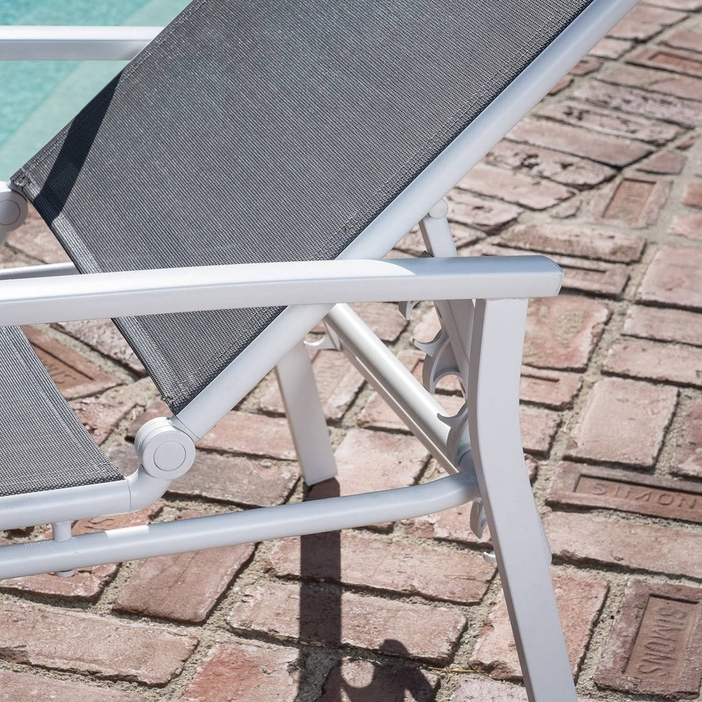 Gray Adjustable Sling Chaise N181