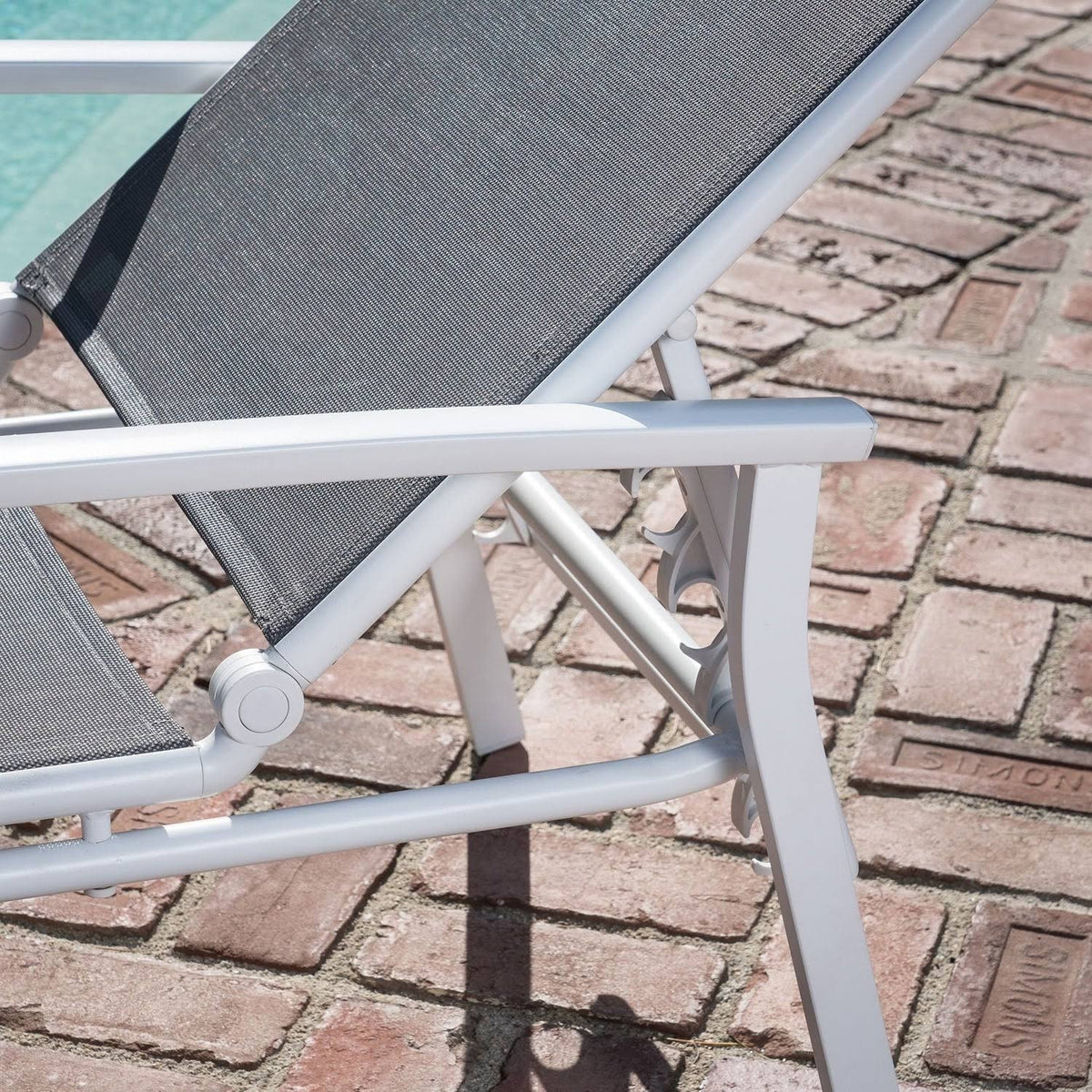 Gray Adjustable Sling Chaise N181