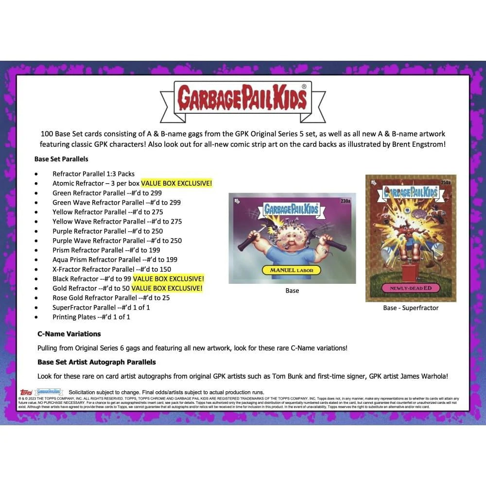 Trading Card Blaster Box (6 Packs) J565
