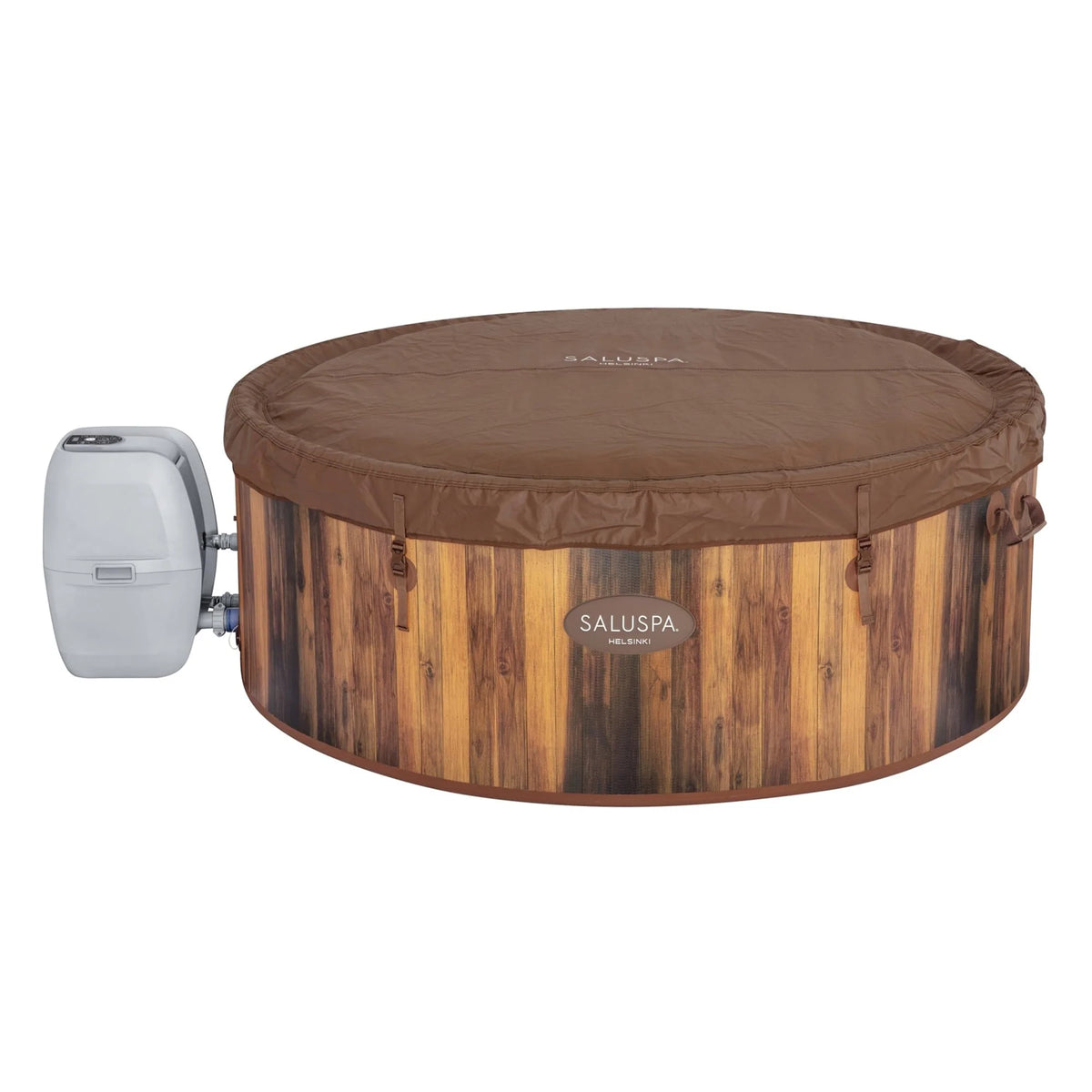 7 Person Inflatable Hot Tub with 180 AirJets, Brown J8658