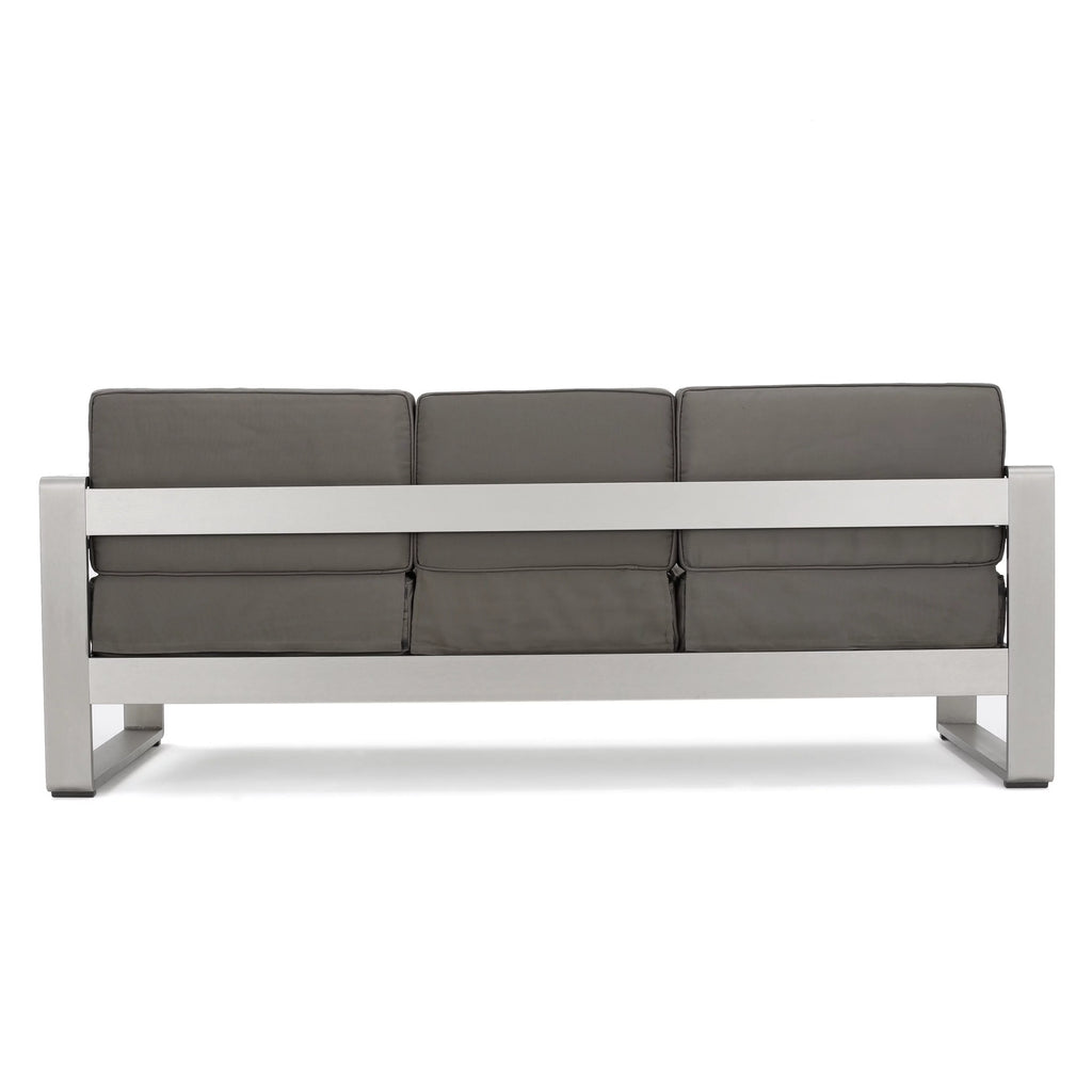 5 Seater Aluminum Sofa Chat Set with 2 Side Tables Q736176
