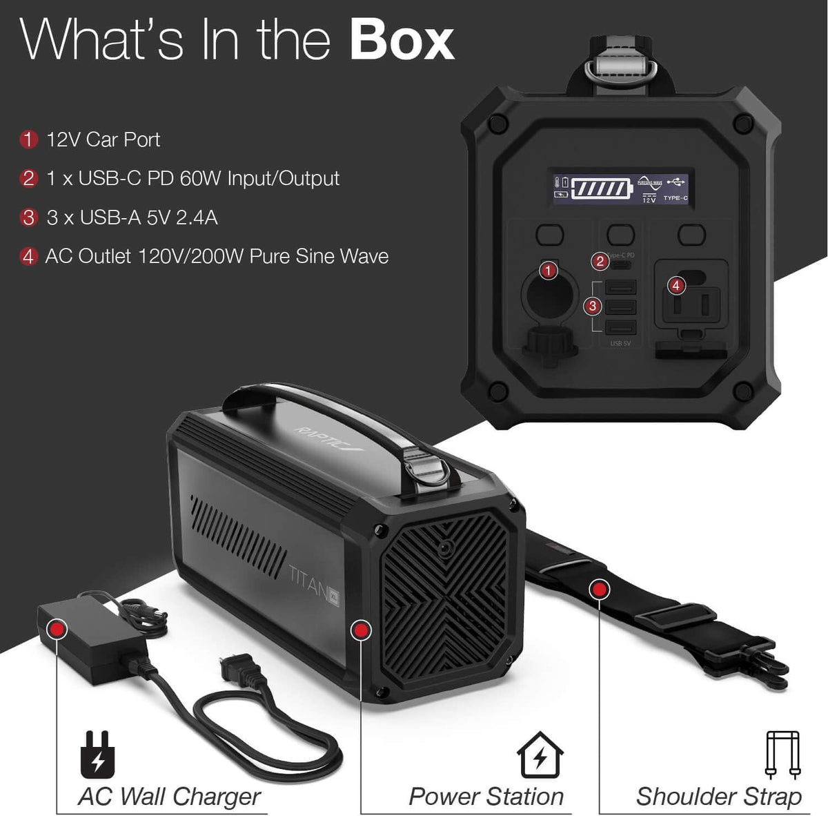 Portable Power Station 500Wh Lithium Battery W87084