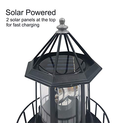 Solar LED Rotating Lighthouse Light G133831
