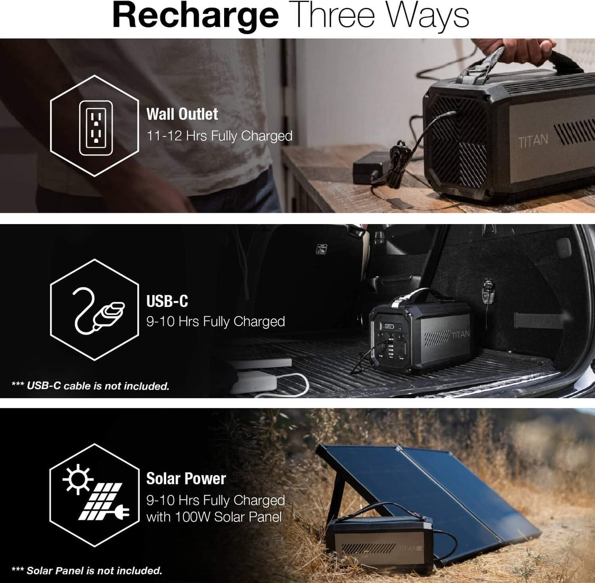 Portable Power Station 500Wh Lithium Battery W87084