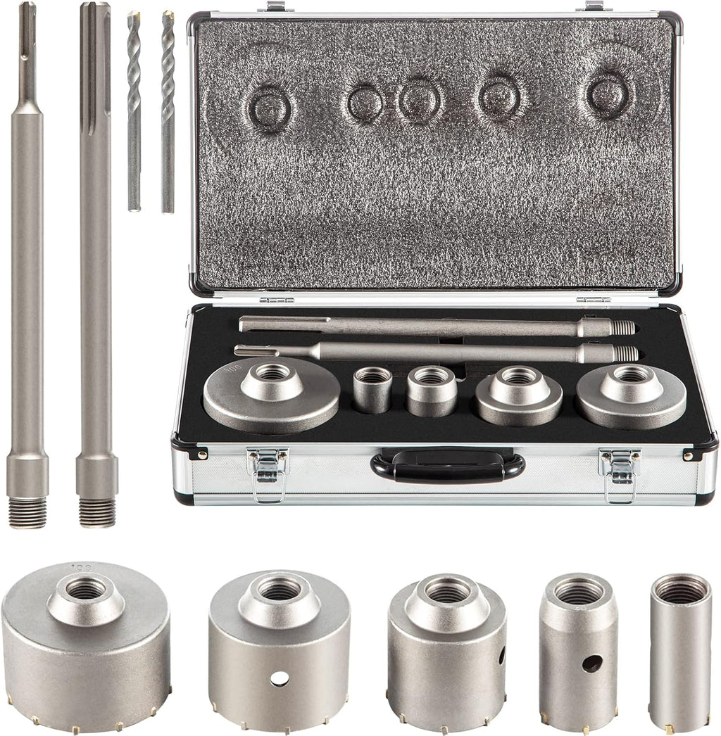 Concrete Hole Saw Kit, 3-15/16" Drill Bit Set, SDS Plus & SDS MAX Shank, Pack of 2 K2094