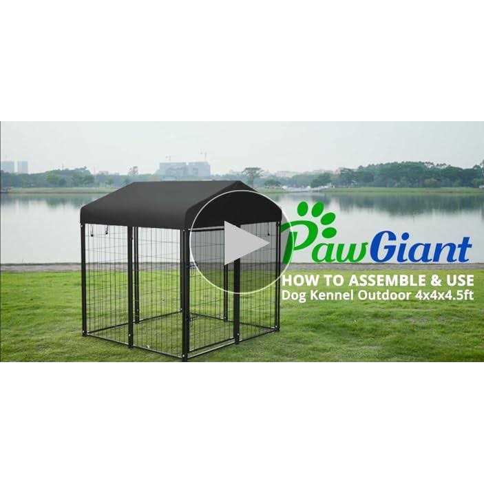 Outdoor Dog Kennel with Roof Waterproof Cover 4ft x 4ft x 4.5ft M91861