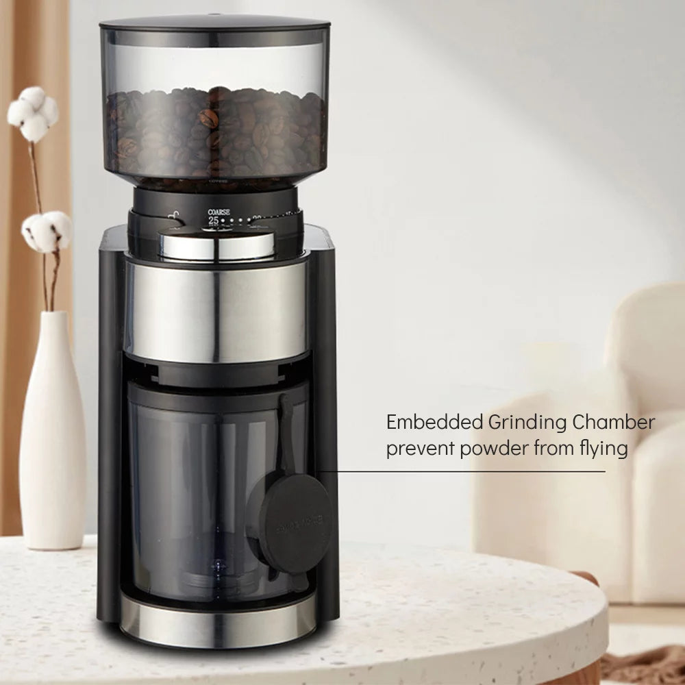 Electric Burr Coffee Grinder with 25 Grind Setting Black S24680