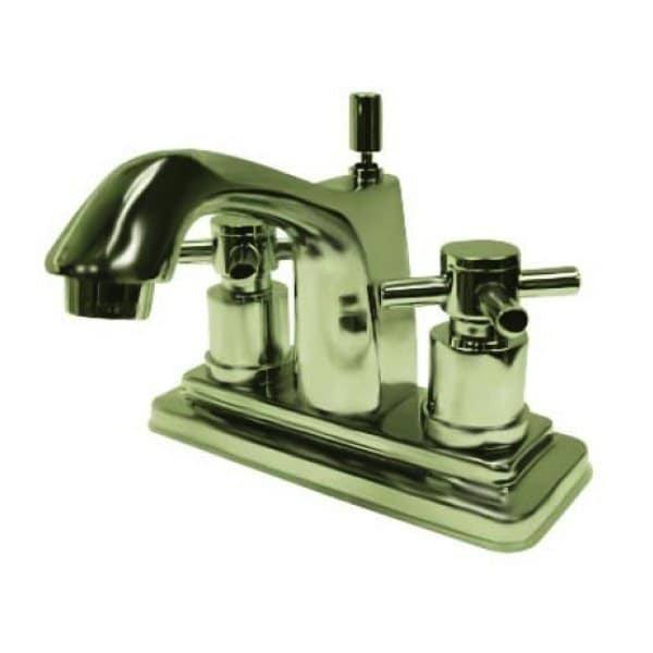 Satin Nickel Centerset Lavatory Faucet with Pop-Up G280337