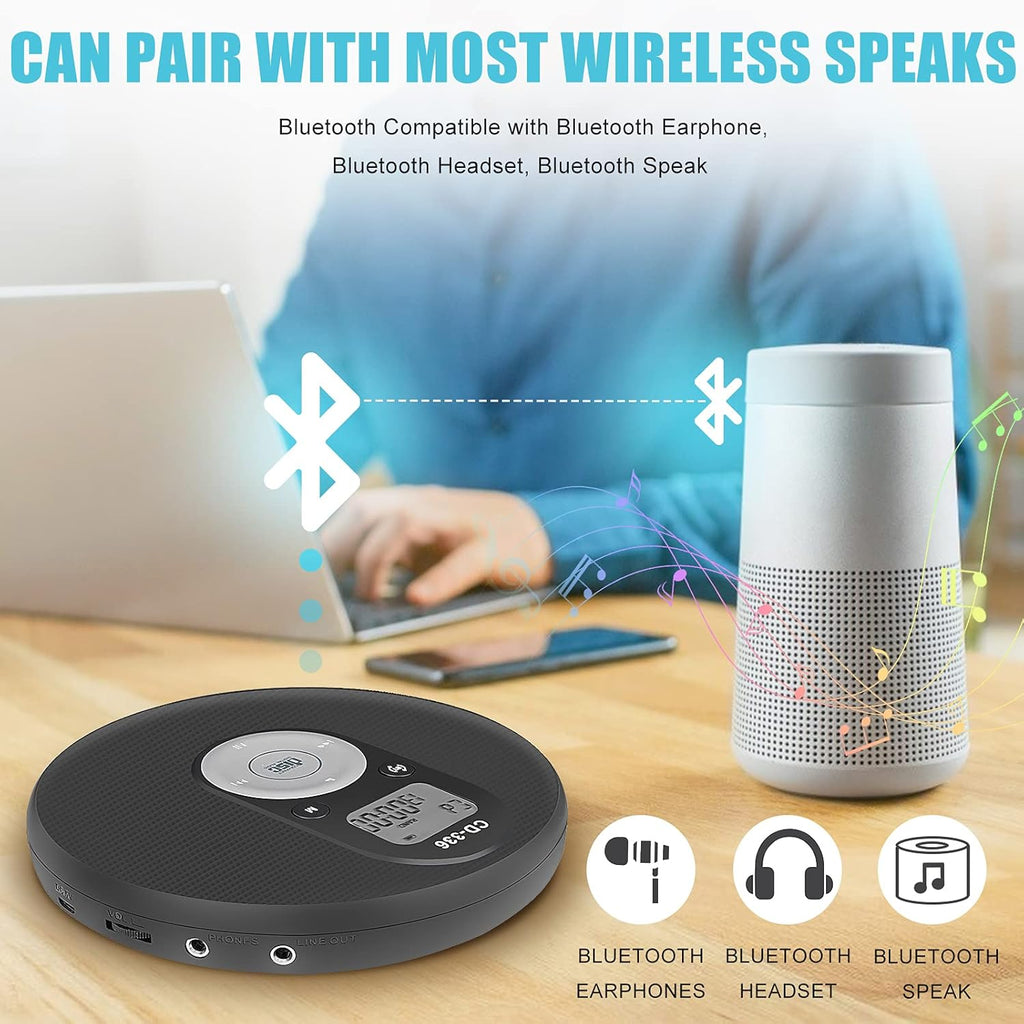 Portable CD Player with Bluetooth, Pack of 2 I71156