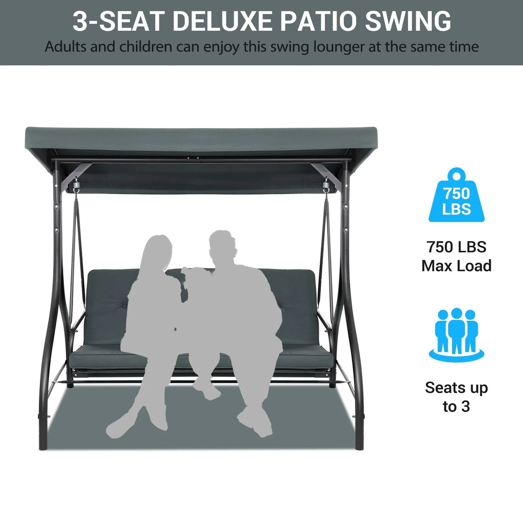 3-Seat Converting Swing Glider Hammock M80918