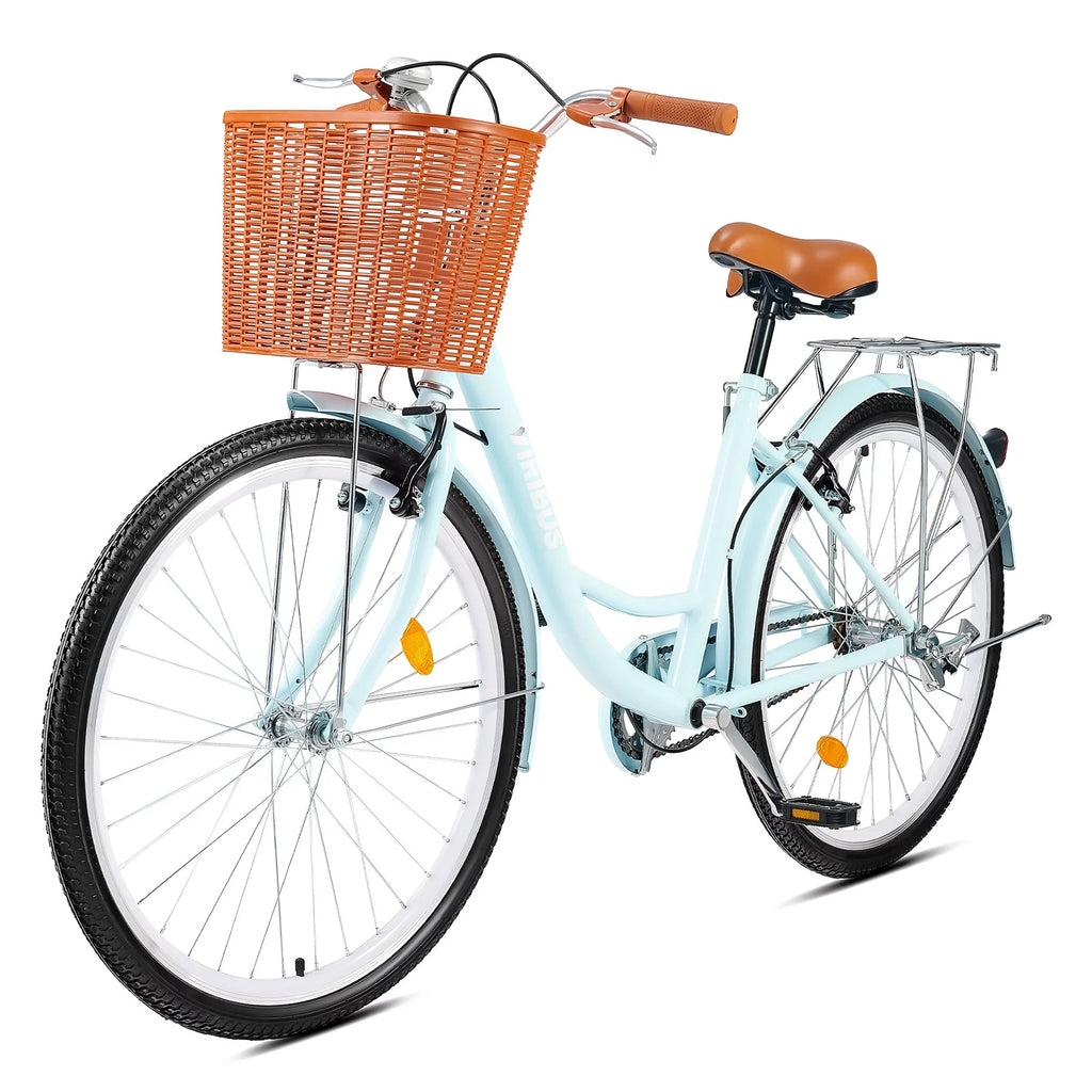 26 Inch Cruiser Bicycle with Basket Rack M7704