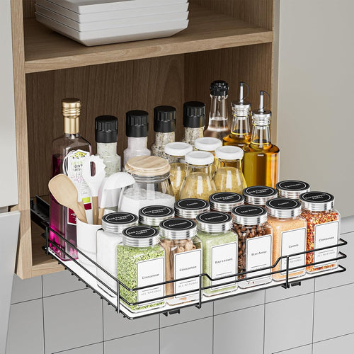 12.5''Wx10.5''Dx2.5''H Slide Out Spice Rack Organizer F32039