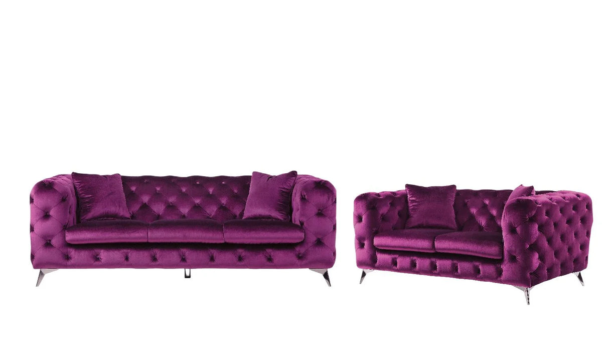 Purple Sofa + Loveseat A343459