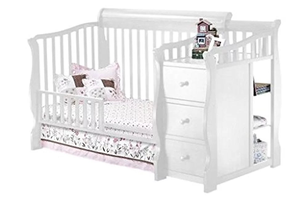White Crib and Changer S925