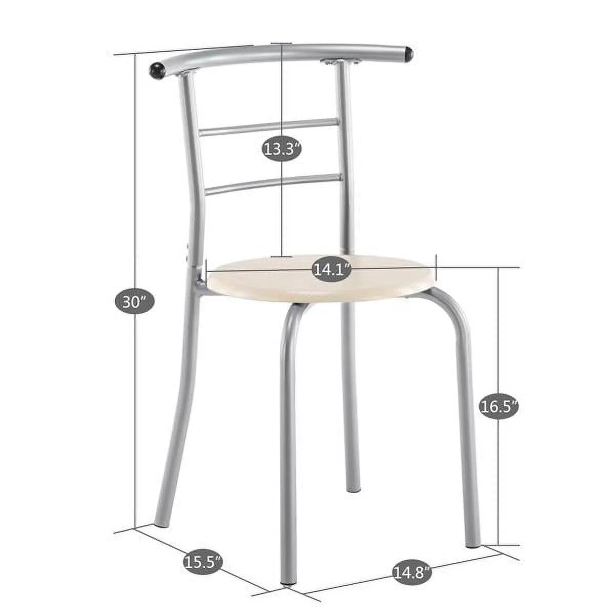 3 Piece Wooden Dining Table Set W795119