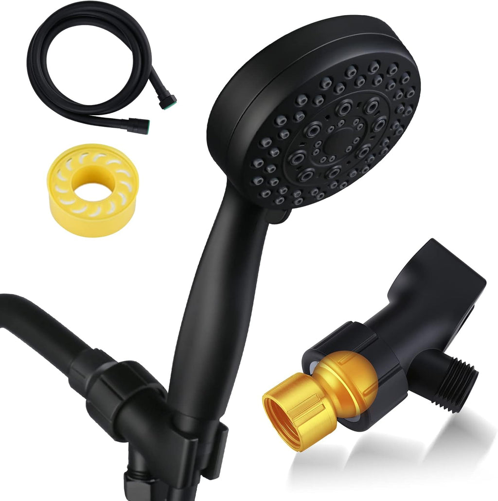 Dual Chrome Shower Head Combo with Handheld, 59" Hose, Pack of 2 U929184