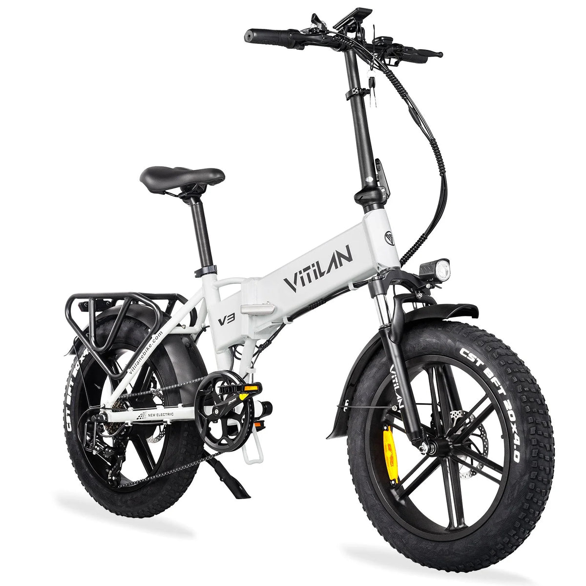 750W Folding Electric Bike 20 Inch 4.0 Fat Tire 48V 13AH Removable Battery T6566