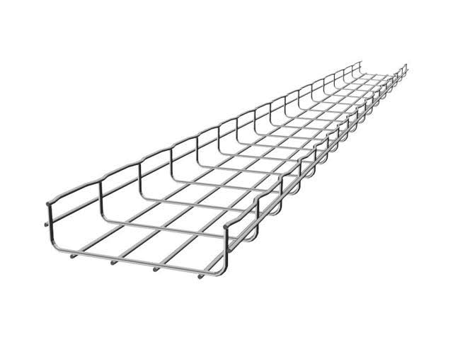 Wire Mesh Cable Tray, 6x4In, 10 ft T9958