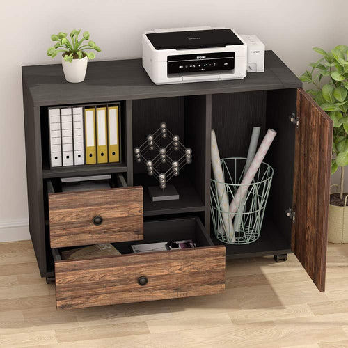 2 Drawer Mobile File Cabinet with Wheels P786950