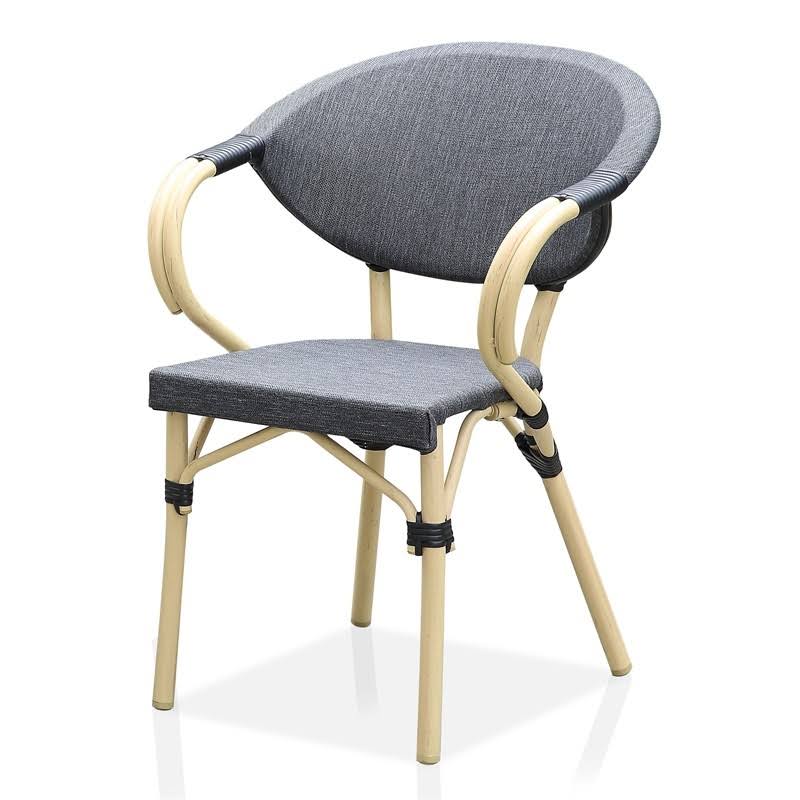 Dark Gray Aluminum Patio Arm Chair (Set of 2) H15594