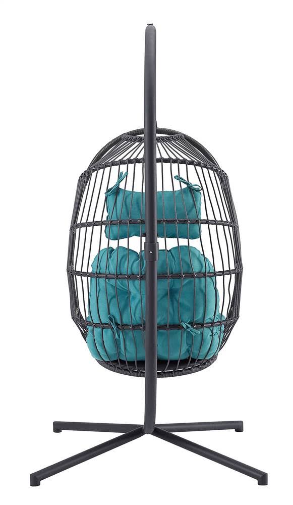 Grey Teal Swing Egg Chair with Stand B2093