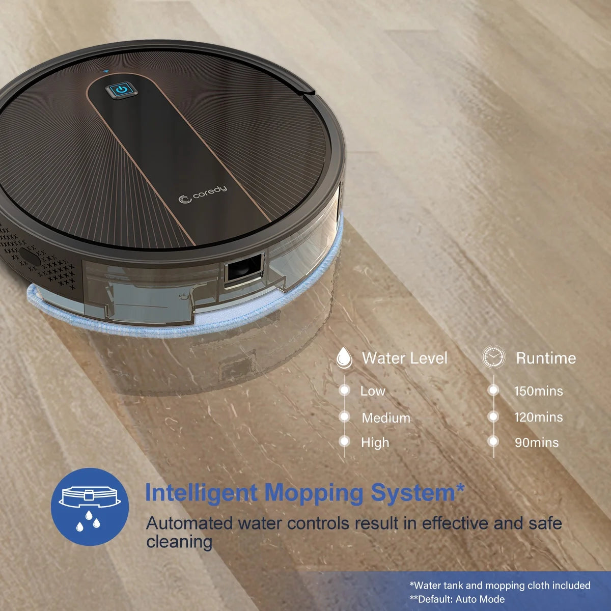 Robot Vacuum Cleaner and Mop 2200Pa Suction T9675