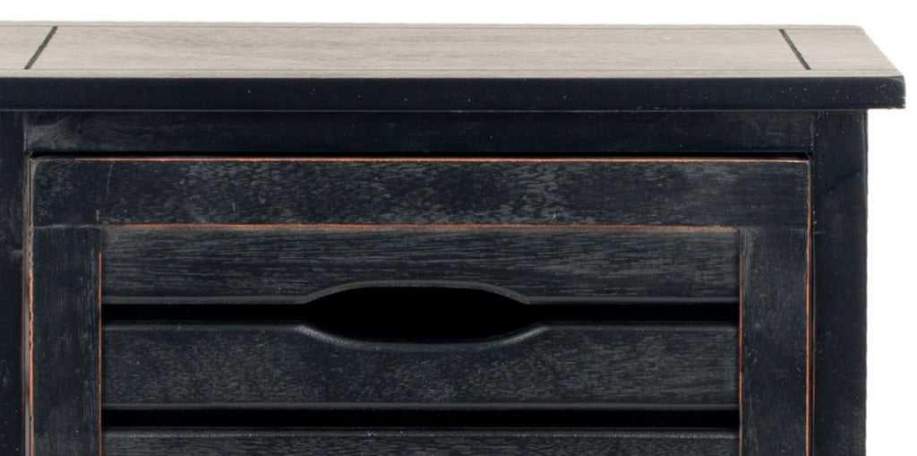 3 Drawer Distressed Black Cabinet H3422