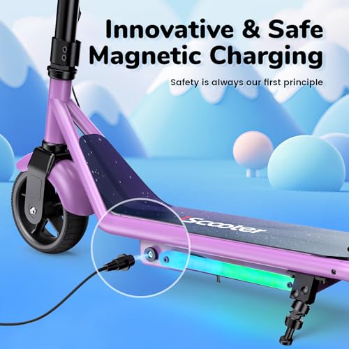 Electric Scooter for Kids Ages 6-12, 150W Motor, Adjustable Heights D27188