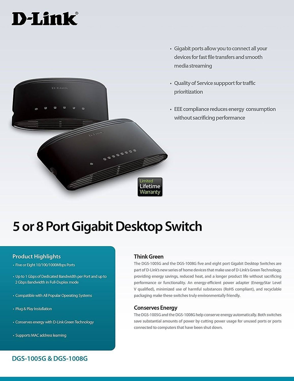 16 Port Unmanaged Ethernet Switch Q952
