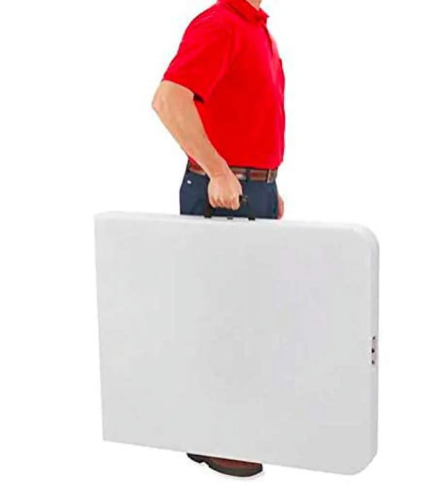 6 ft Plastic Folding Table with Carrying Handle V358731