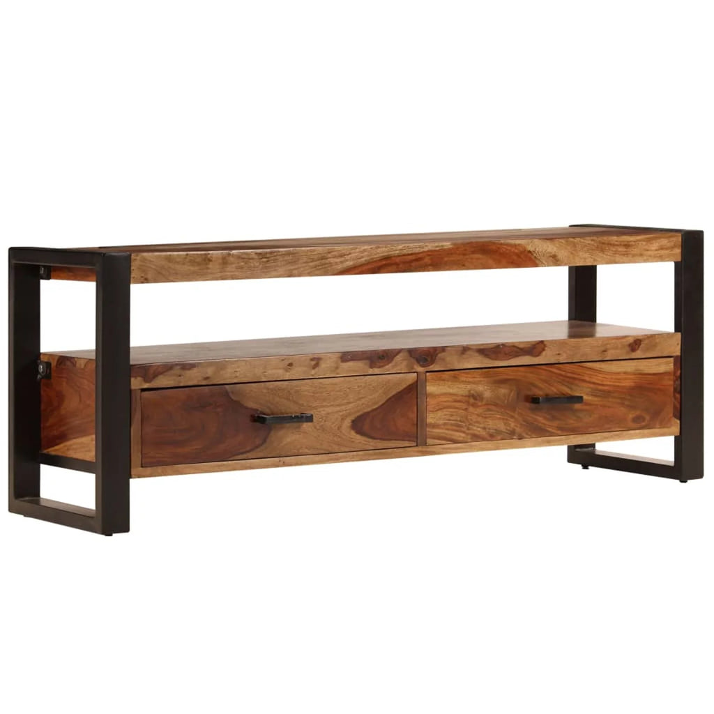 Wooden TV Cabinet with Storage Drawers and Open Shelf Y2694