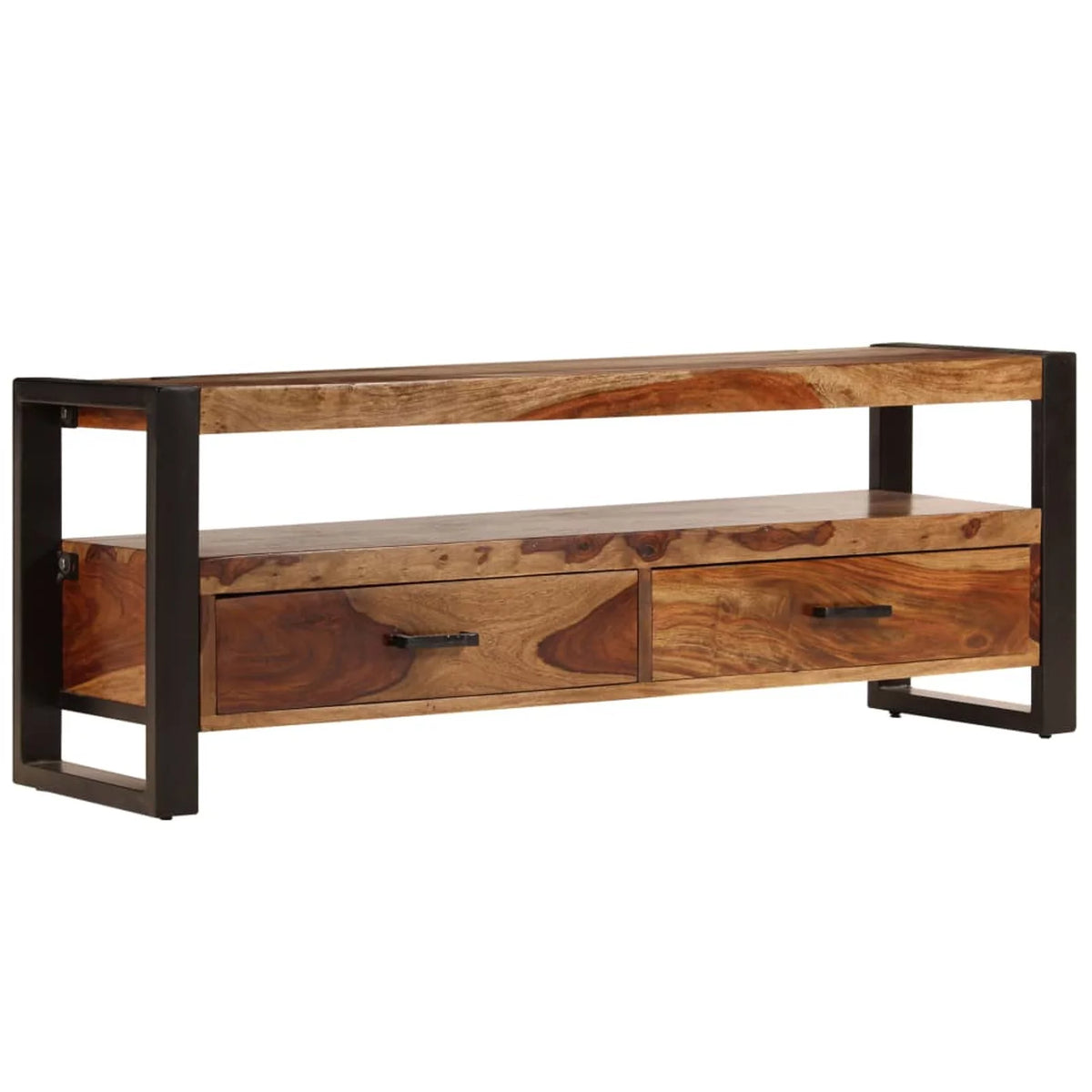 Wooden TV Cabinet with Storage Drawers and Open Shelf Y2694