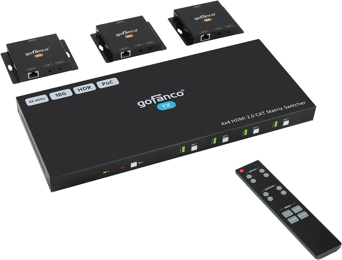 1x4 HDBaseT HDMI Extender Splitter 4K 60Hz A115079