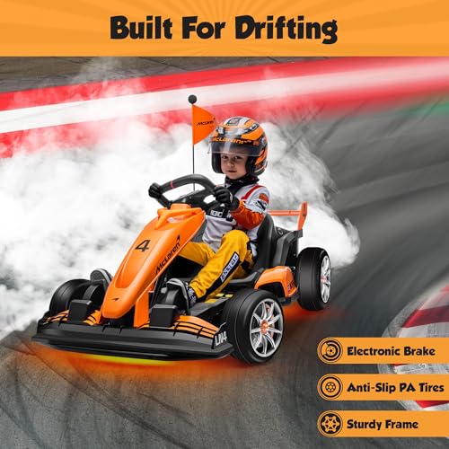 24V 7Ah Electric Go Kart with Adjustable Seat and LED Lights X533