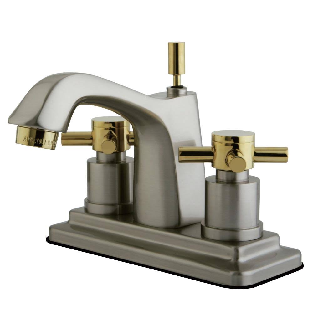 Satin Nickel Centerset Lavatory Faucet with Pop-Up G280337