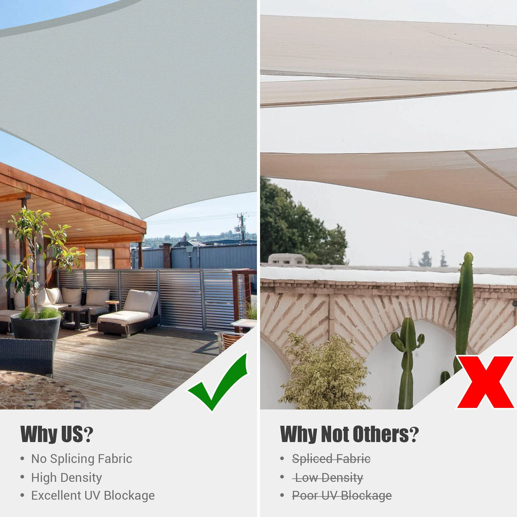 16x12' Rectangle Sun Shade Sail Canopy H7377