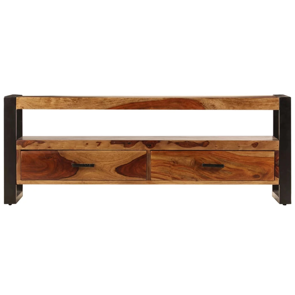 Wooden TV Cabinet with Storage Drawers and Open Shelf Y2694