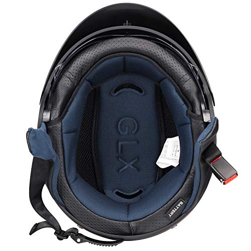 Matte Black Open Face Motorcycle Helmet U568775