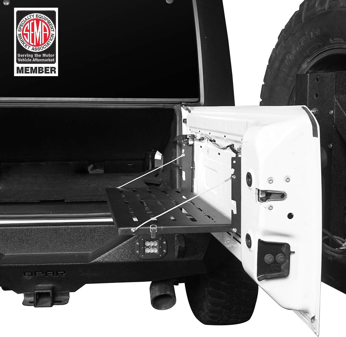 Foldable Metal Tailgate Storage Shelf Y224