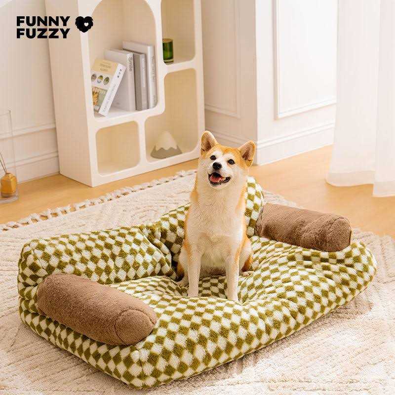 Plaid Dog & Cat Couch Bed N869603