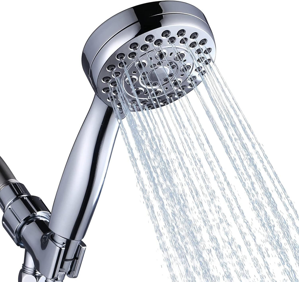 Dual Chrome Shower Head Combo with Handheld, 59" Hose, Pack of 2 U929184
