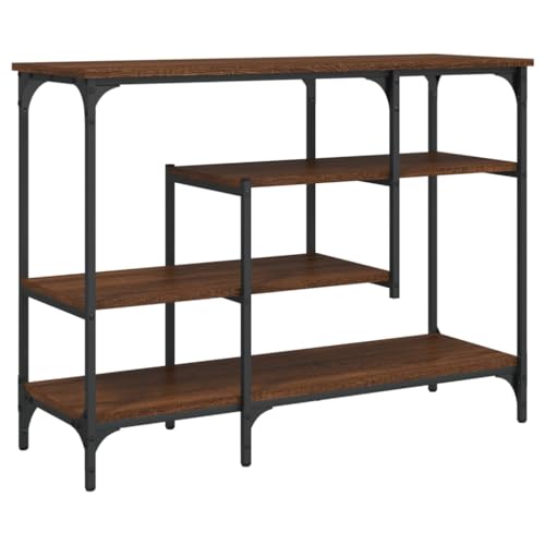 Black Console Table with Shelves M9955